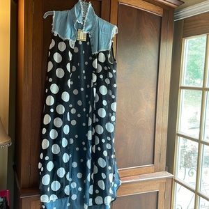 Fun - denim and polka dot duster